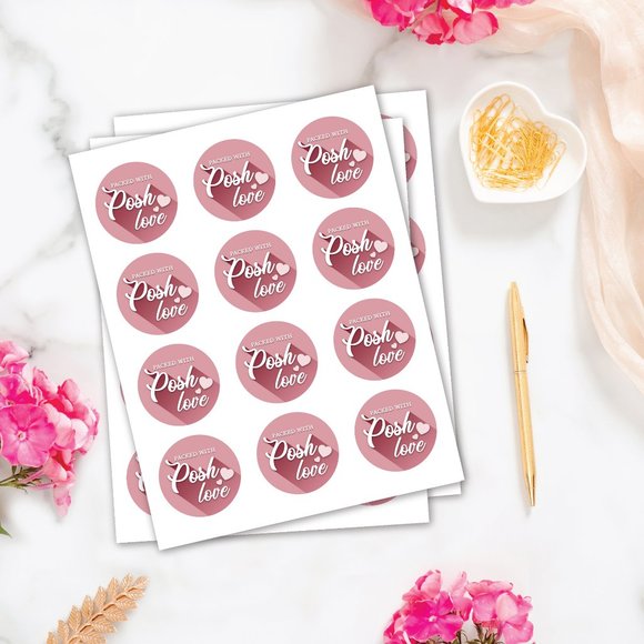 Packed With Posh Love 2” Round Stickers (48ct) Must Bundle - Picture 2 of 4
